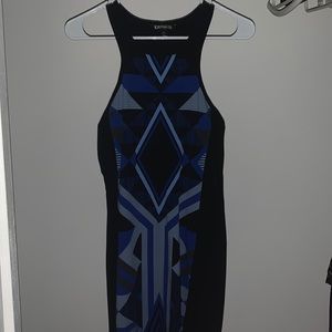 Blue midi dress from express. Size small
